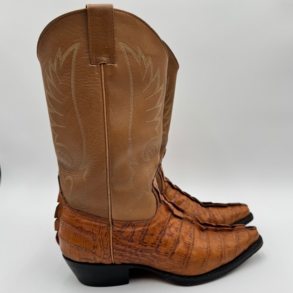 Galope Cowboy Boots Mens 8‎ Brown Leather Mexico Western Rodeo Ranch Vaquero Vtg